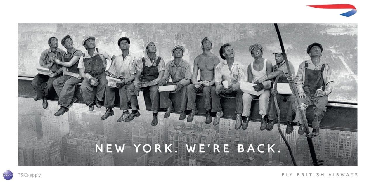 a recreation of the famous lunch atop a skyscraper image